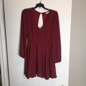 Maroon flowy dress